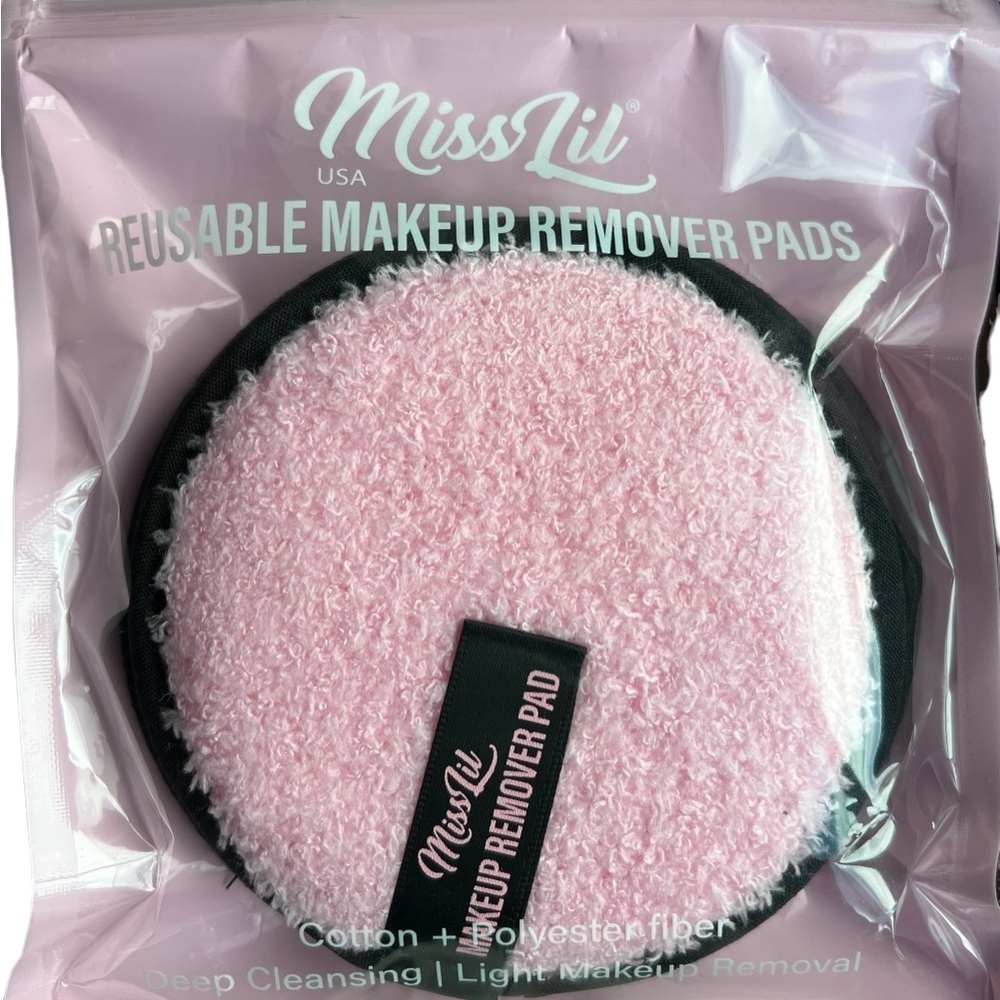 New Miss Lil Re-Useable Makeup Remover Pads Pink/ Black